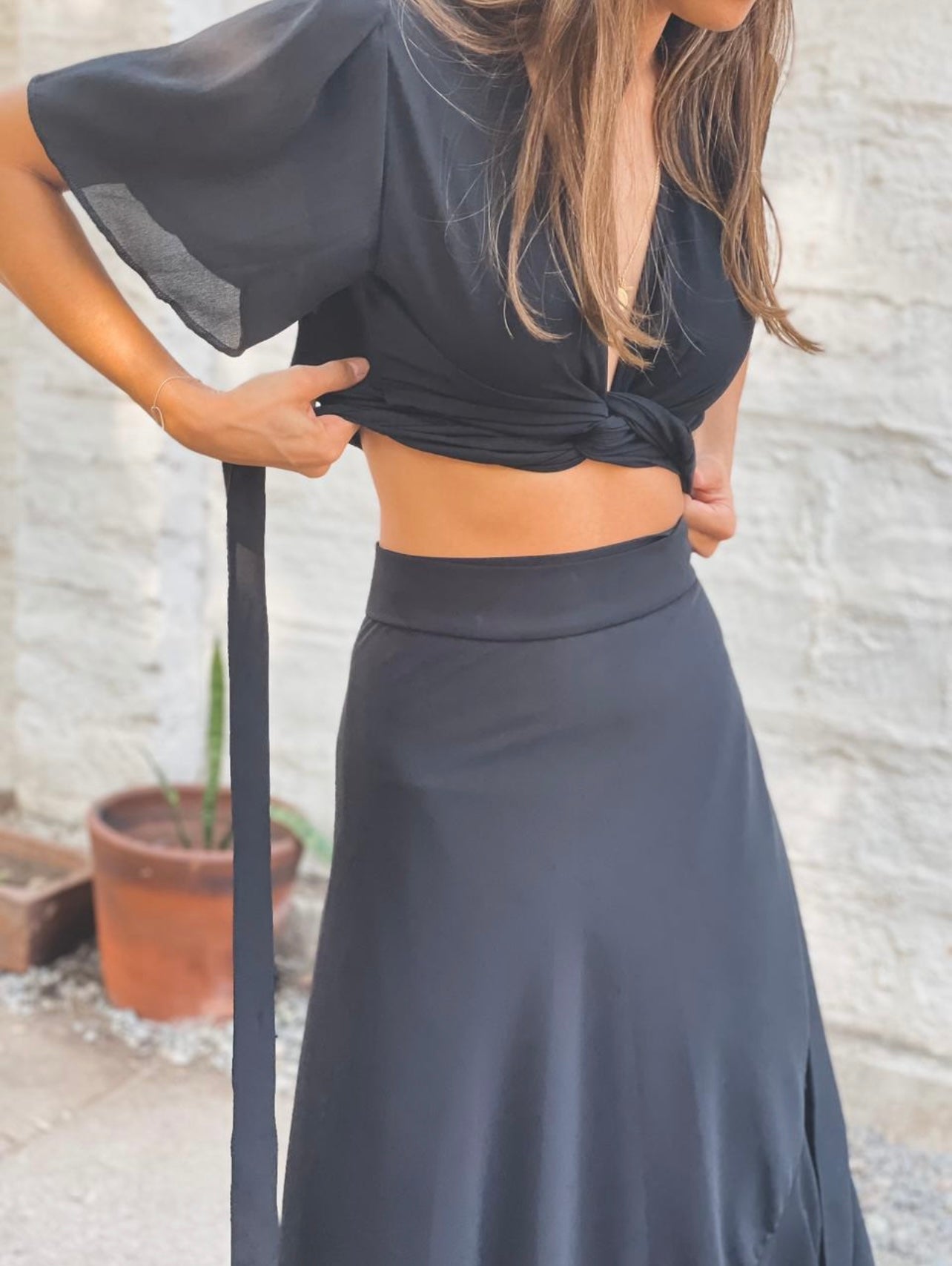 Crop Gracia negro